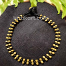 Anklet with Two Layered Brass Beads Embedded