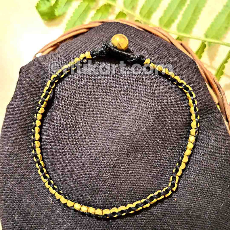 Online Ancient Multiple Brass Beads embedded Anklet Ritikart