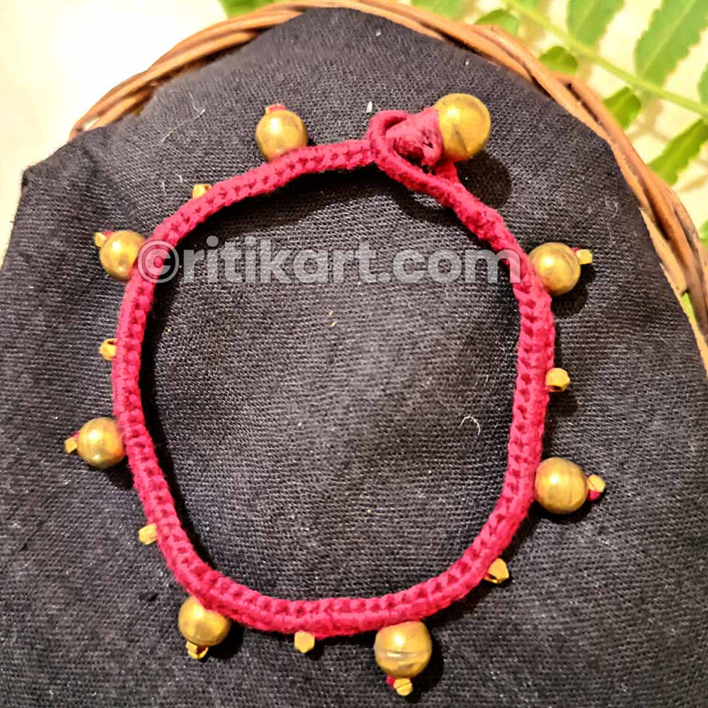 Dhokra Anklet with Large & Small