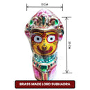 Brass Lord Jagannath, Balabhadra and Subhadra Set-8 Inch