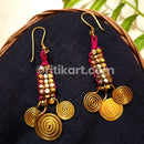 Ancient Tribal Earrings with Three Spring Works in bottom