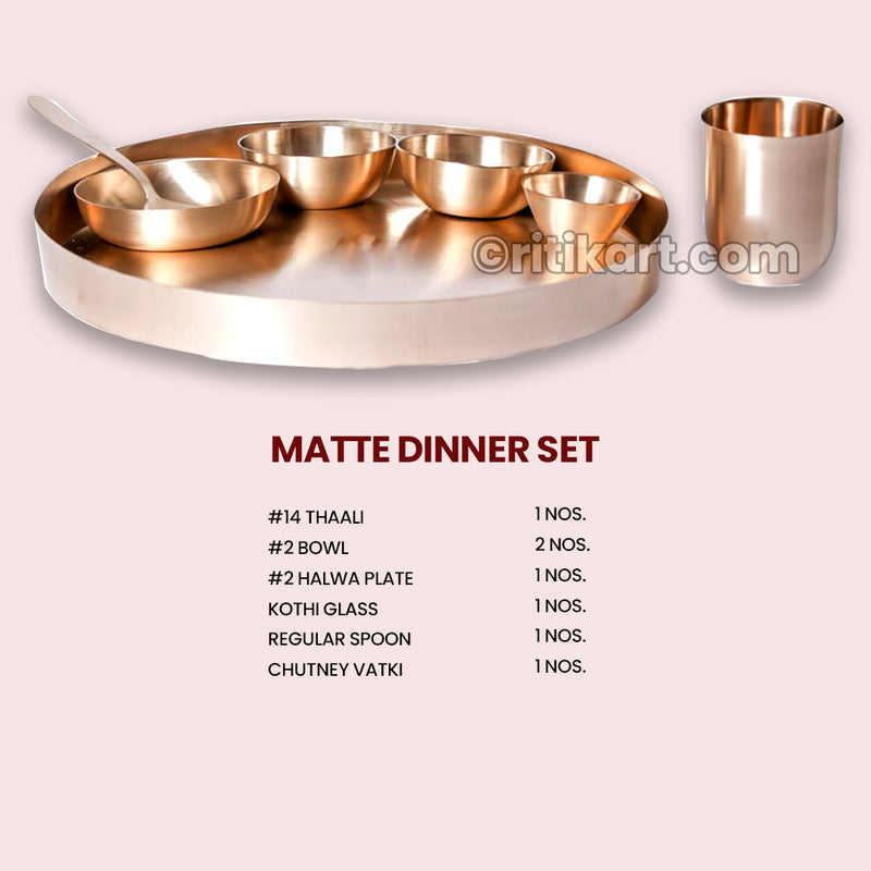 Matte Kansa Dinner Set