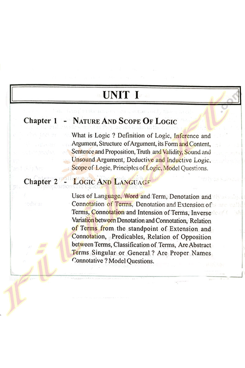 +2 Text Book of Logic Part-I (English)