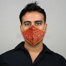 Sambalpuri Handloom Triple Layer Mask-Orange