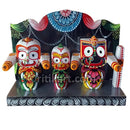 Lord Jagannath Balabhadra Subhadra 8 Inch idol With Prabha pic-1