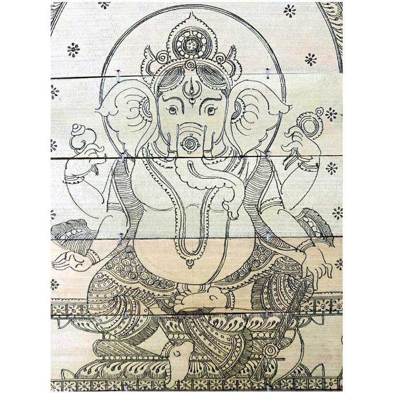 How to draw lord ganesha||lord ganesha leaf oil pastel drawing||ganpati  drawing - YouTube