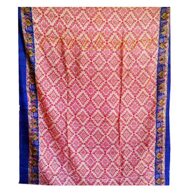 Gorgeous Hand Block Printed Tussar Silk Saree