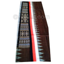 Magnificent Coffee Bomkai Sambalpuri Cotton Saree