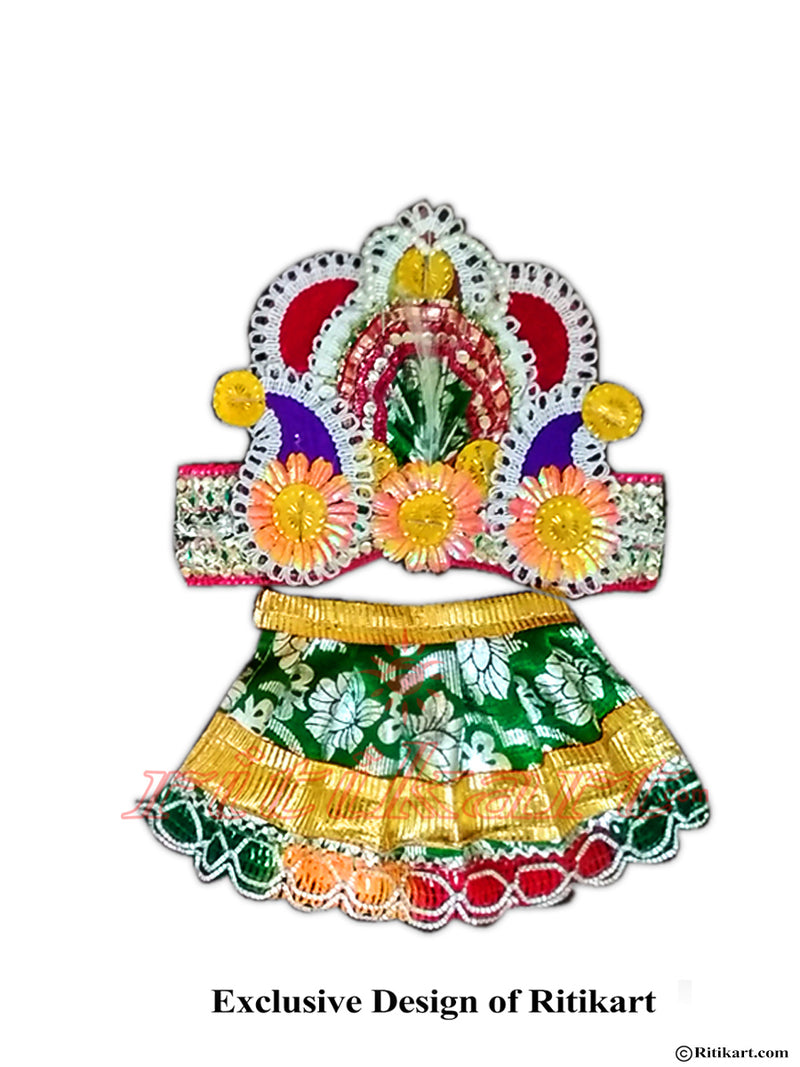 Jagannath Balabhadra Subhadra puja Mukta dress 06 inch idol-pic2