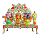 Brass Statue Beautiful Lord Jagannath, Balabhadra and Subhadra_front