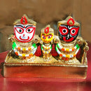 Brass Small Beautiful Lord Jagannath, Balabhadra and Subhadra_1