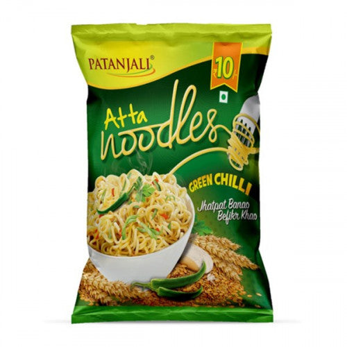 Patanjali Atta Noodles - Green Chillies, 60 gm