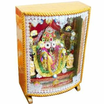 colourful lighting Jagannath Idol in wooden box