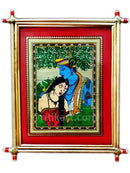 Palm Leaf Pattachitra Painting of Radha Krishna