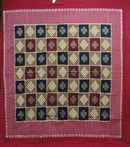 Sambalpuri Light black & Bistre Brown pasapalli Double Bed Cover 