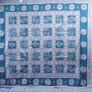 Traditional Dark Cerulean & Dark Blue-Gray Sambalpuri Double Bed Cover