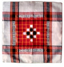  Sambalpuri White and Orange cotton Cushion Cover