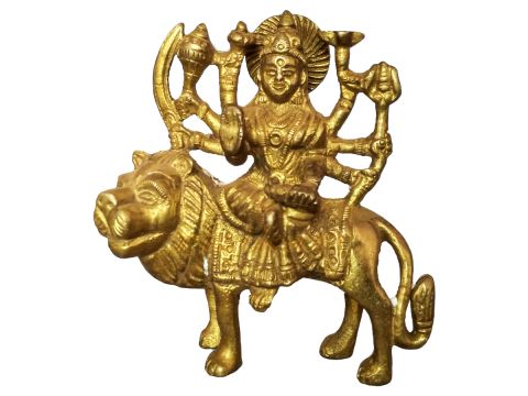 Brass Goddess Durga Idol