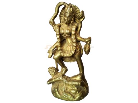 Brass Goddess Kali Idol