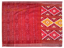Sambalpuri Red and white Jhoti design Saree 