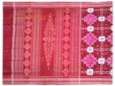Sambalpuri Hand Woven Sapta Maroon Pink Design saree