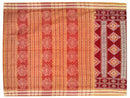 Sambalpuri Hand Woven Maroon and Orange sapta Flower Design saree