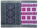 Sambalpuri Hand Woven Sapta Pink Grey Design saree with Blouse piece