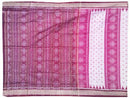 Sambalpuri Hand Woven Maroon and white with wheel Design saree 