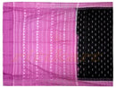 Sambalpuri Hand Woven Black and Pink Design saree