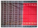 Sambalpuri Hand Woven Red and Black Design saree