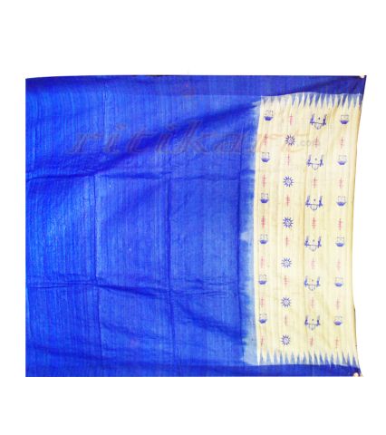 Classic Tussar Silk Saree with Embroidery Body Work