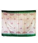 Cream Color Tussar Silk Saree with Embroidery Body Work