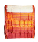 Rust Color Tussar Silk Saree