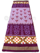 Violet And White Sambalpuri Pasapalli Design Saree