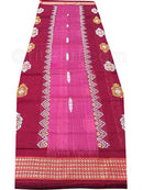 Maroon And Pink Sambalpuri Cotton saree