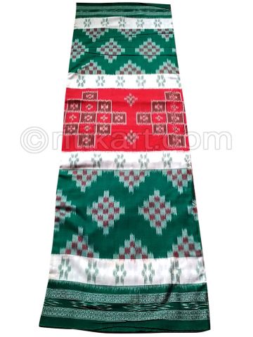 Green And Red Nuapatana Khandua Cotton Saree P1