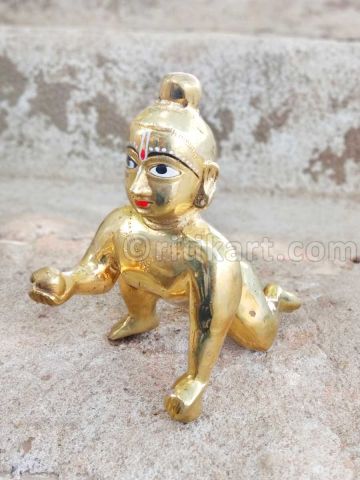 Brass Statue Laddu Gopal