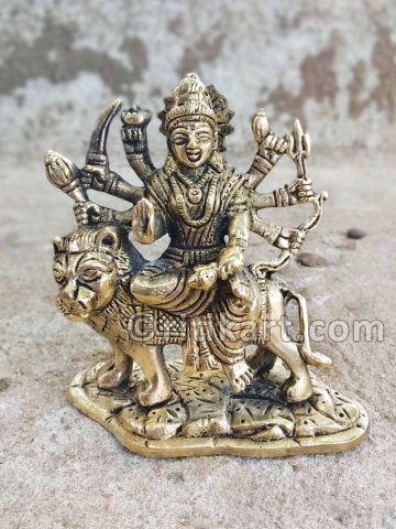Brass Statue  Goddess Durga