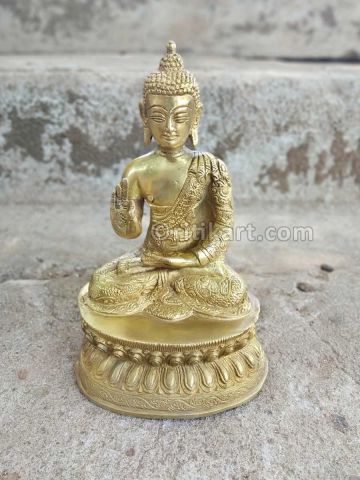 Brass Statue Sitting Lord Budha