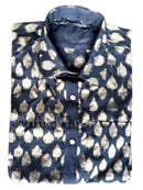 Black Color Sambalpuri Party Wear Half Shirt