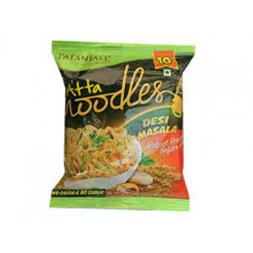 Patanjali Atta Noodles -Deshi Masala-No Onion No Garlic, 60 gm