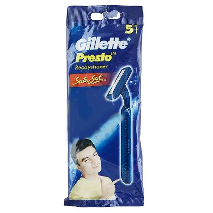Gillette Presto Readyshaver Manual Shaving Razor 5 pcs