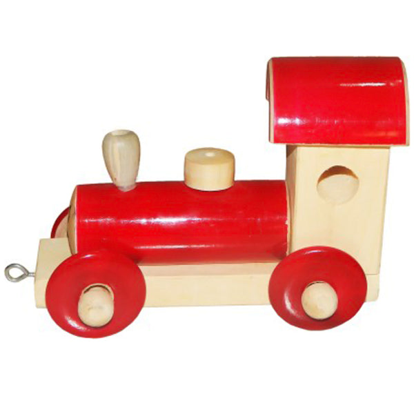 Channapatna Wooden rail Engine (red)