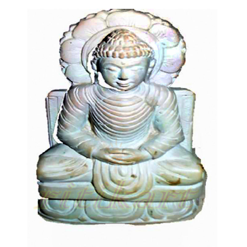 Lord Buddha in Sitting Posture Stone Work Showpiece