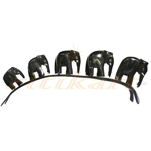 Horn Crafts - Five Elephants Walking in a Row