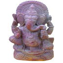 Pink Stone Work Sitting Ganesh Showpiece