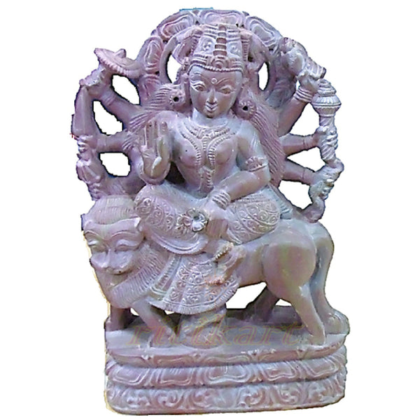 Serpentine Stone Goddess Dugra Showpiece