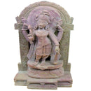 Lord Bishnu Standing Pink Stone Work Showpiece