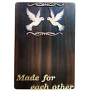 Wood Cutting Made for Each Other Work Showpiece