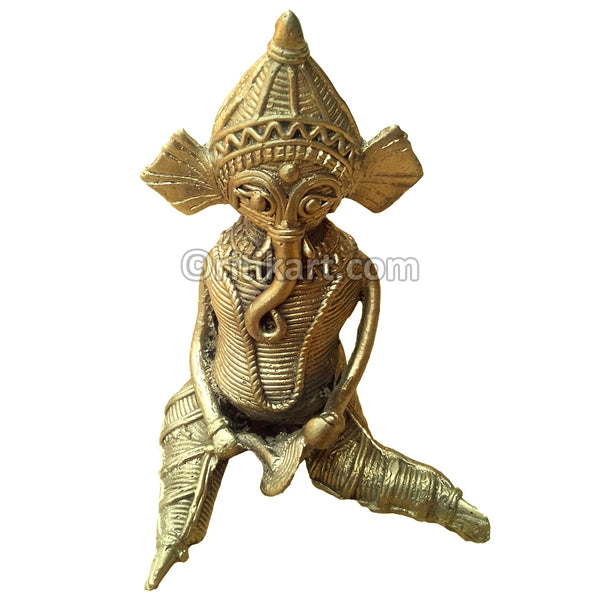 Dokra Brass sitting Ganesh Showpiece